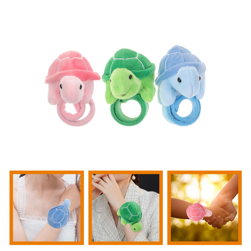 3Pcs Slap Bracelet Plush Slap Bracelet Plush Bracelet Toy Stuffed Tortoise Slap Bracelet