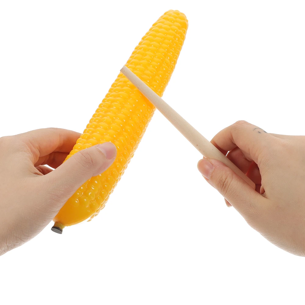 1 Set Simulated Corn Sand Shaker Early Educational Musical Instrument with Stick