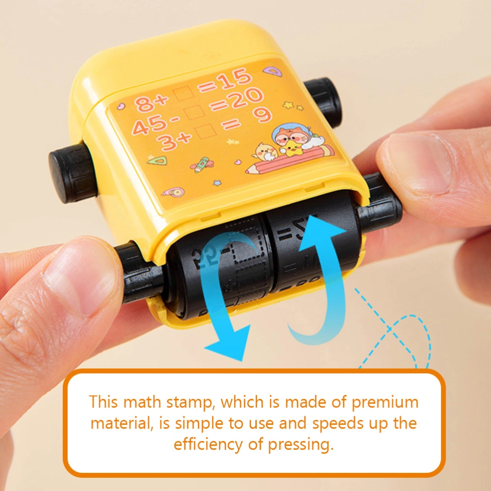 Lovely Math Rollers Learning Roller Stamps Wear-resistant Student Stamps Student Accessory