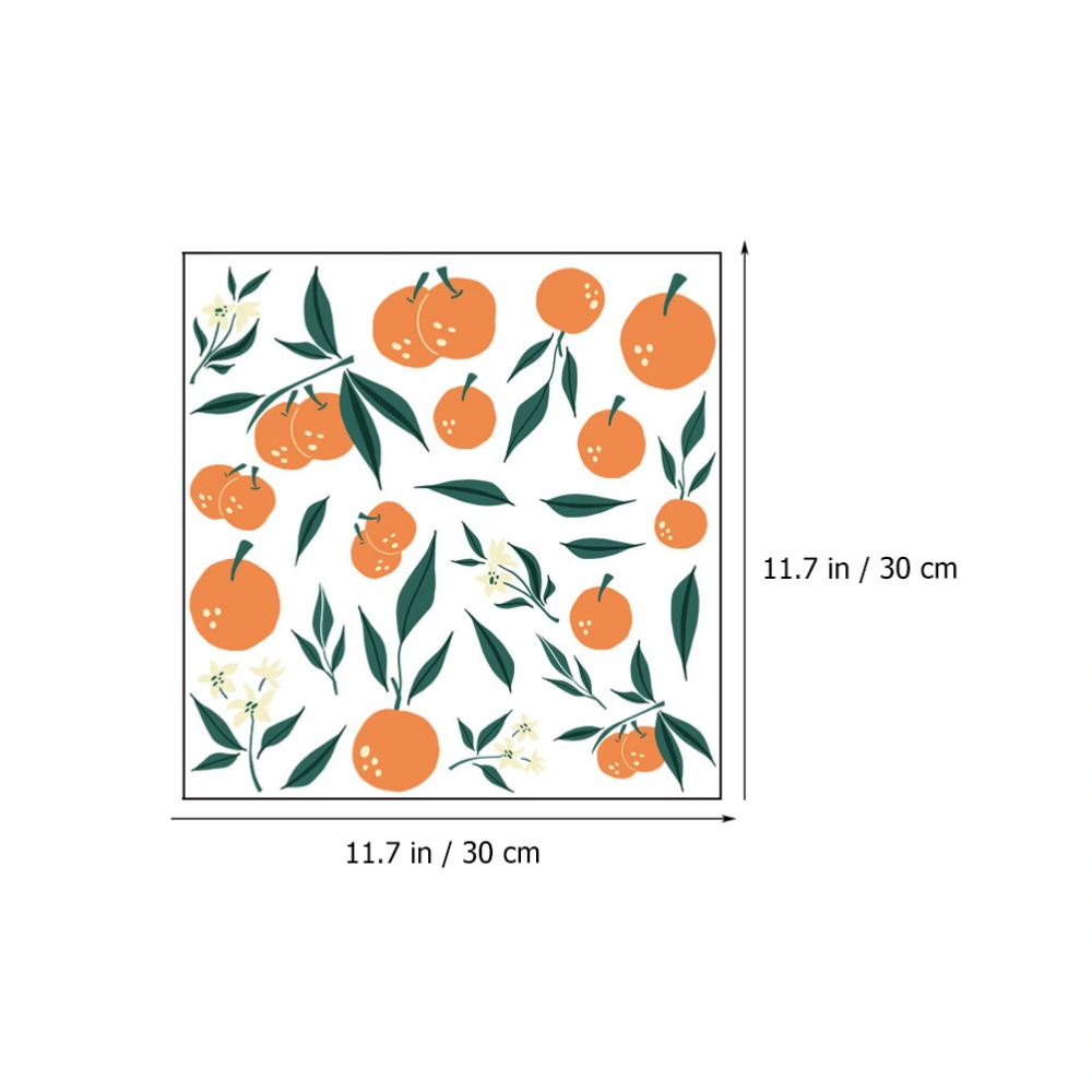 2 Sheets Fruit Sticker Decorative Wallpaper Pattern Wall Decorative Sticker