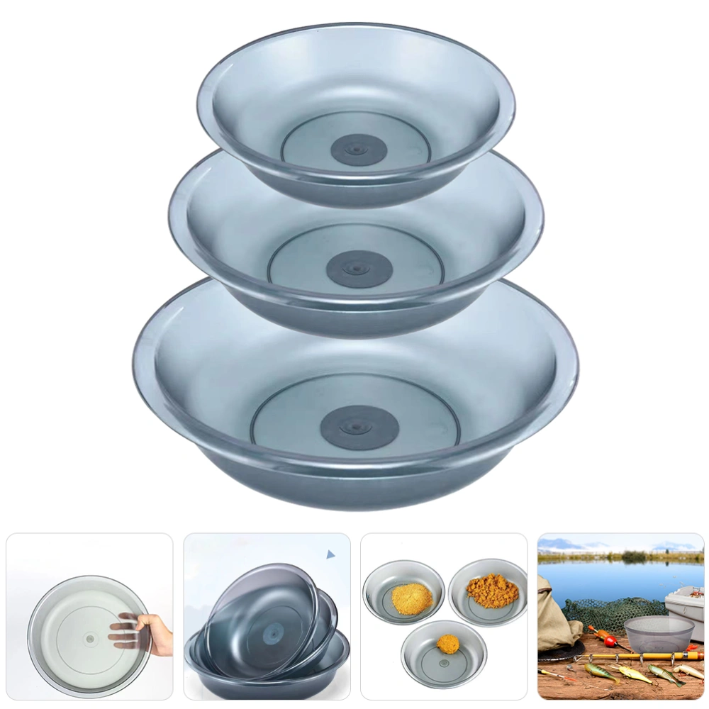 3pcs Fishing Bait Bowls Outdoor Fishing Bait Storage Basins Bait Storage Basins Fishing Accessory