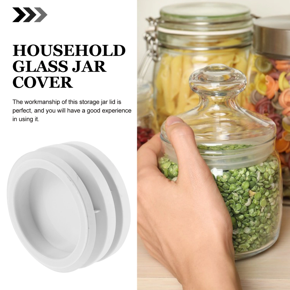 4pcs Storage Jar Lid Household Glass Jar Plastic Cover Dried Fruit Storage Bottle Lid