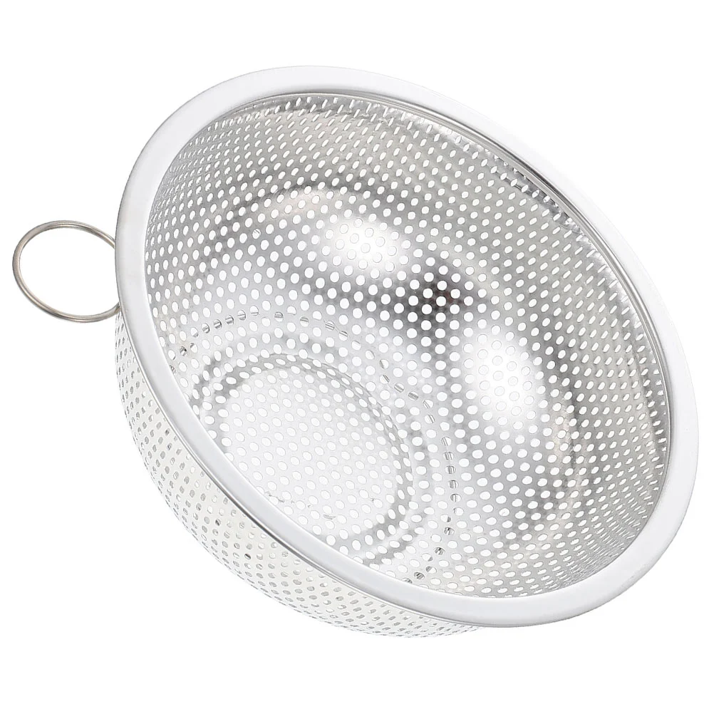 Stainless Steel Colander Rice Strainer Vegetable Drain Basket Rice Washing Basket