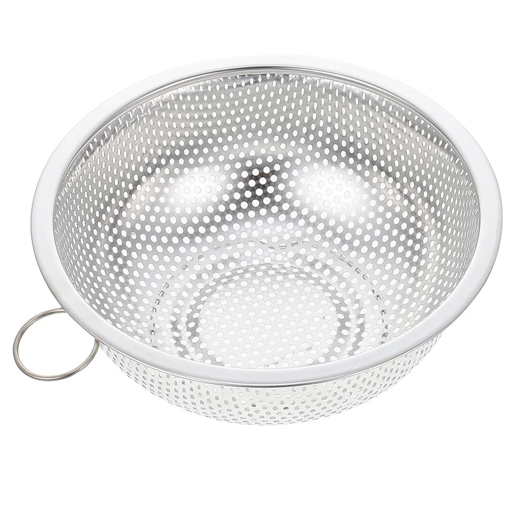 Stainless Steel Colander Rice Strainer Vegetable Drain Basket Rice Washing Basket