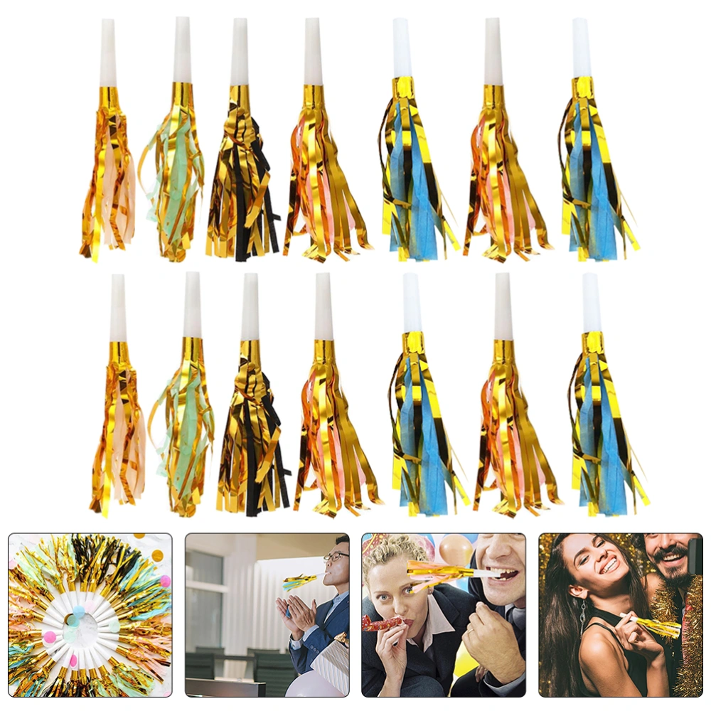 30 pcs Party Fringed Blowouts Birthday Blowouts Horns Whistles Musical Noisemakers