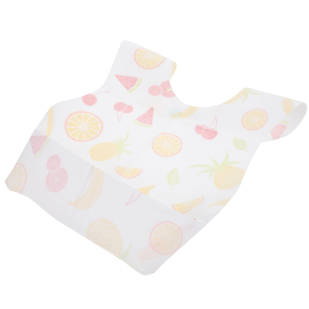 20 pcs Disposable Baby Bibs Toddler Drooling Bibs Baby Feeding Bibs Toddler Girl Bibs (Fruit Pattern)