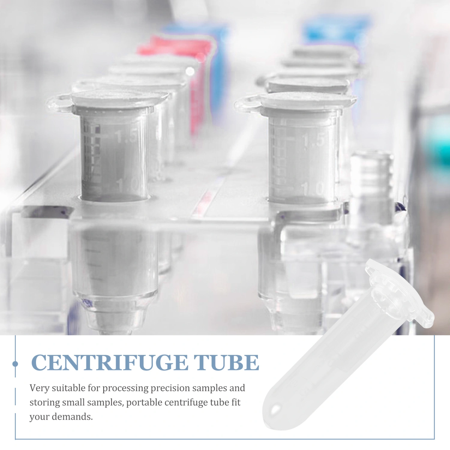 500 pcs Laboratory Plastic Centrifuge Tubes Micro Centrifuge Tubes Test Tubes with Caps