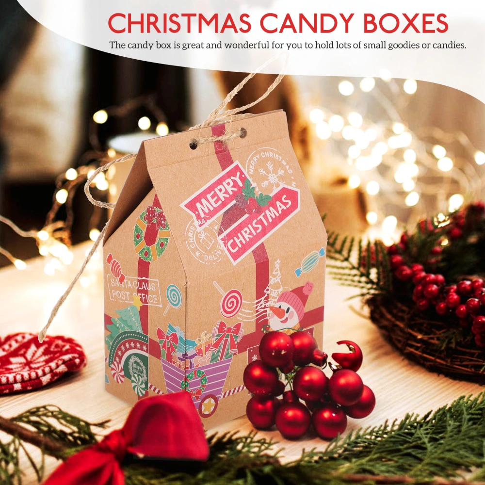 20pcs Christmas Candy Boxes Merry Christmas Packing Boxes Xmas Small Gift Boxes