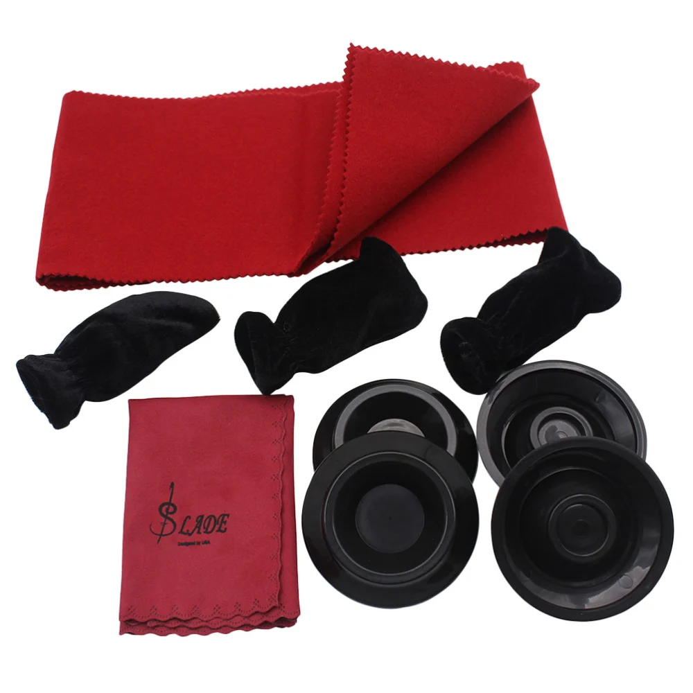 1 Set Piano Accessories Including Keyboard Dust Cover Wipe Cloth Piano Pedal Covers Piano Caster Cups