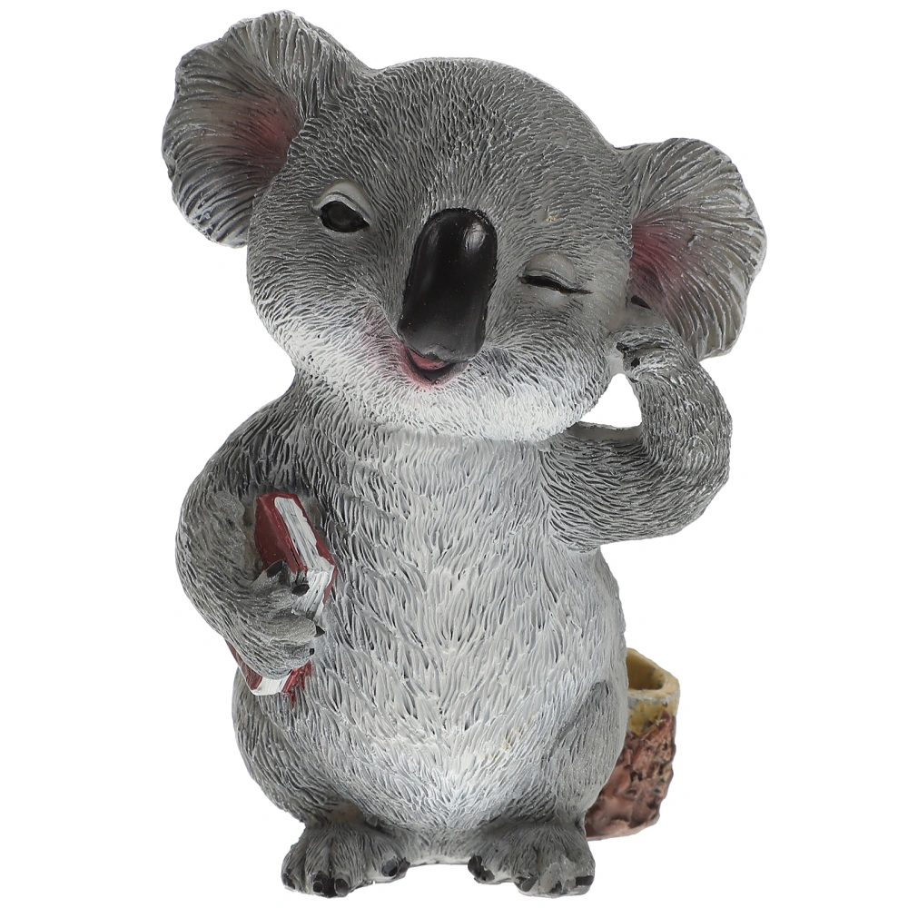 Creative Pen Holder Koala Decor Animal Shaped Pen Insert Desk Organizer Decoration