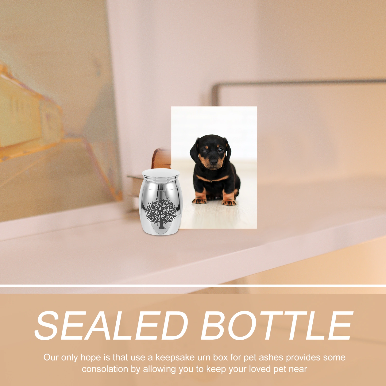 Stainless Steel Pet Urn Pet Cremation Urn Dogs Cats Ashes Funeral Keepsake Ashes Keepsake Jar