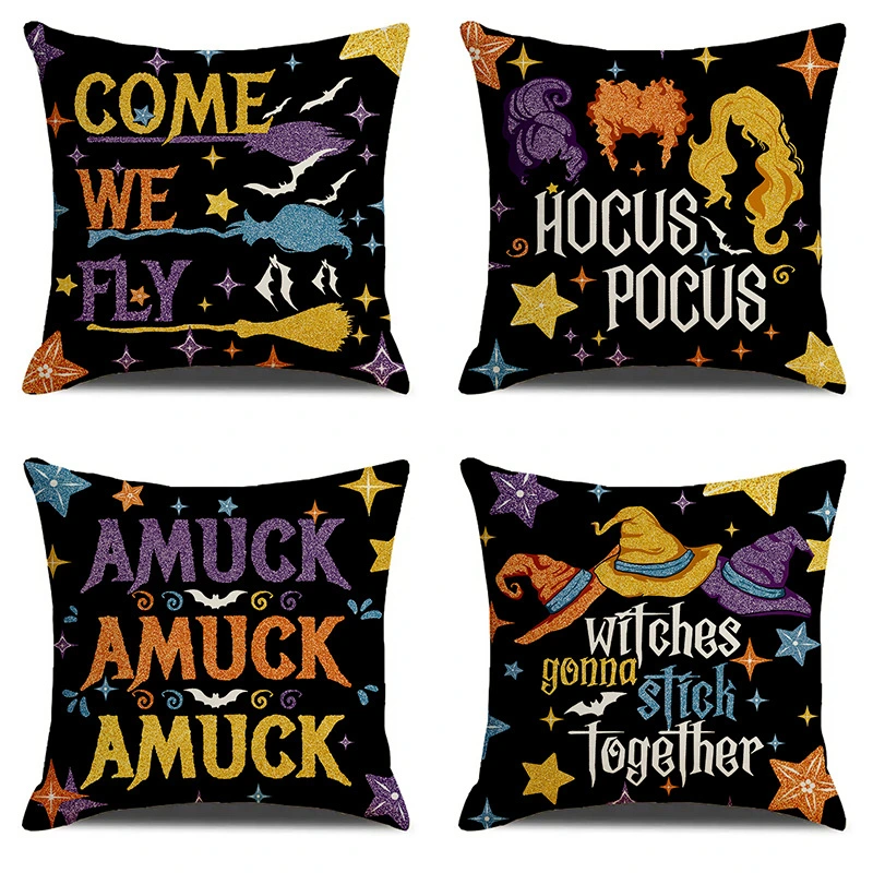 Halloween Printed Home Decoration Sofa Cushion Pillow Cover