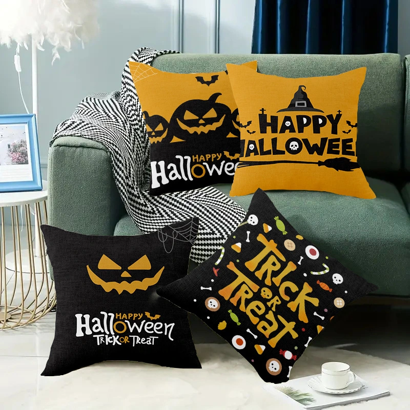 Halloween Horror Pumpkin Printed Pillowcase