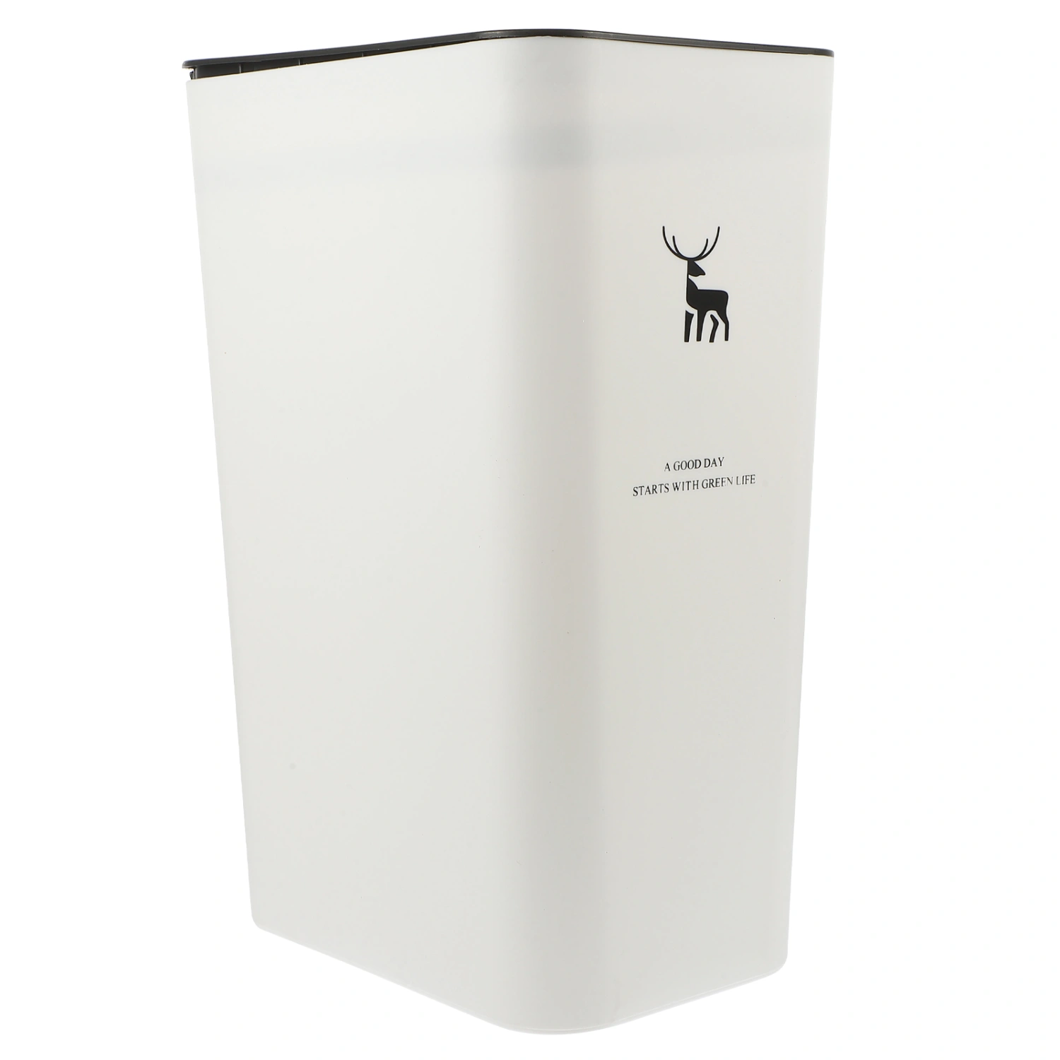 Push Type Trash Can Kitchen Bathroom Trash Can with Lid Garbage Wastepaper Bin