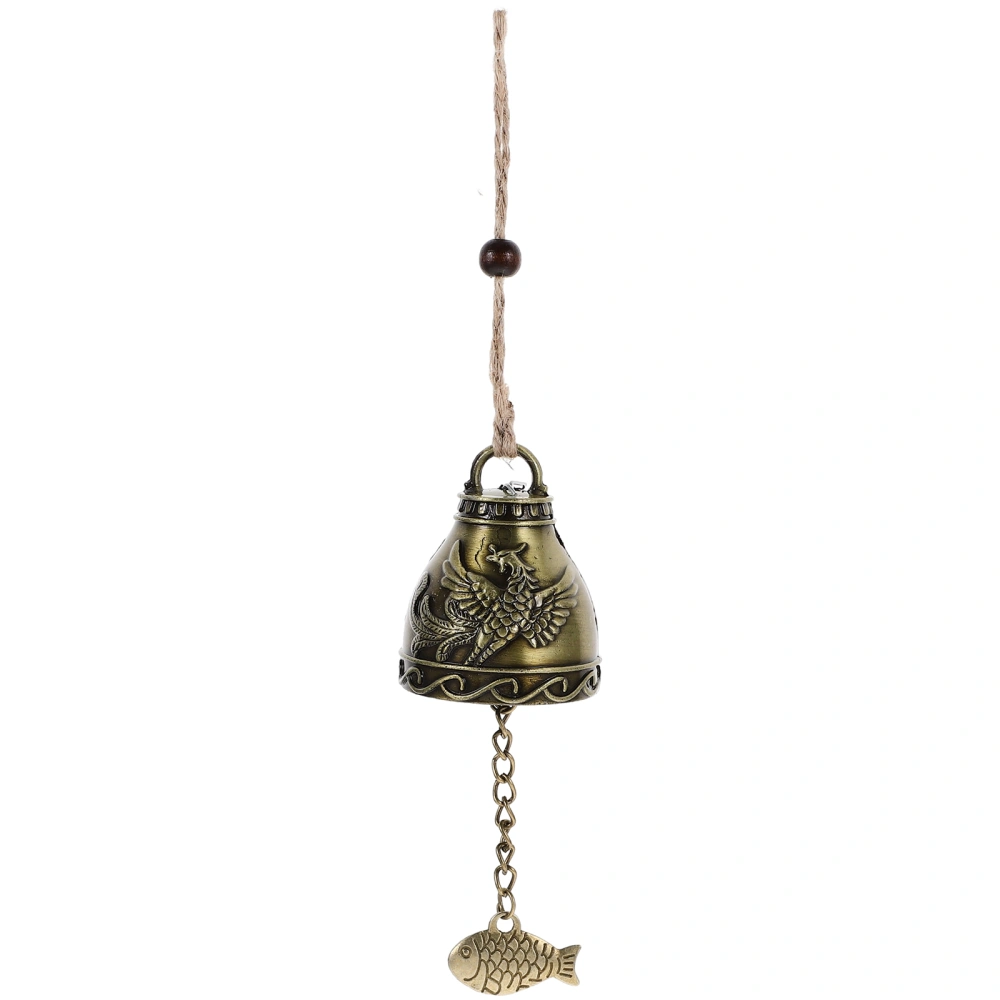 2Pcs Retro Hanging Bell Pendant Decorative Metal Bell Wind Chime Decor Vintage Hanging Bell Decor