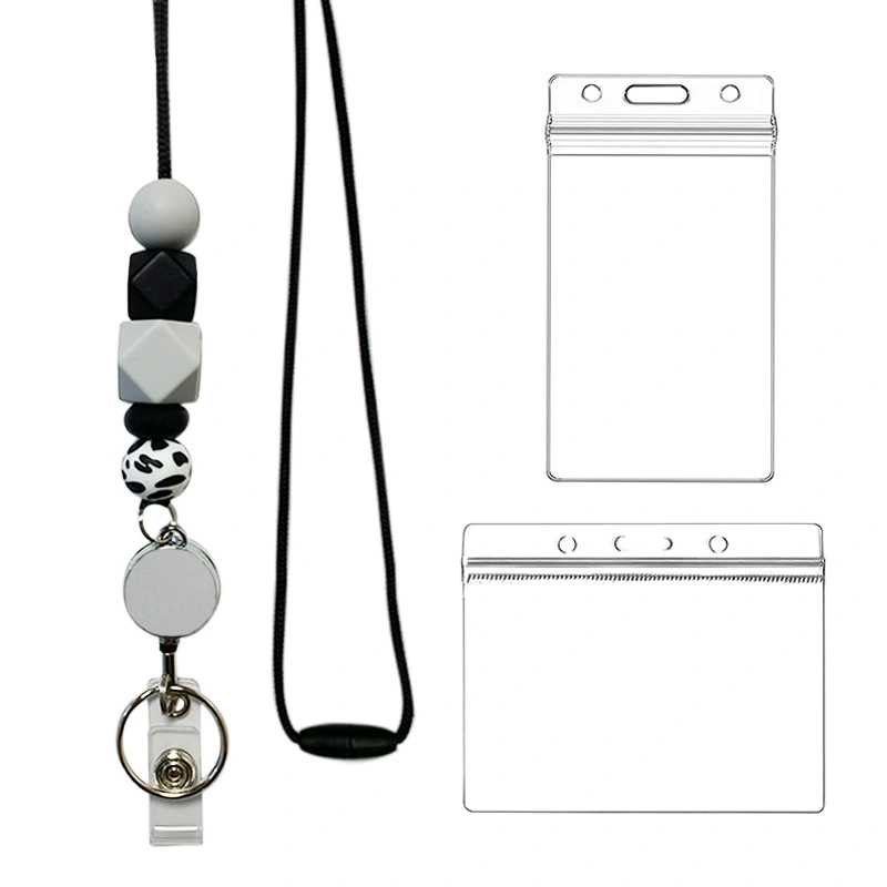 Reusable Badge Holder Nurse Card Clip Beaded Design Badge Holder Portable Badge Holder