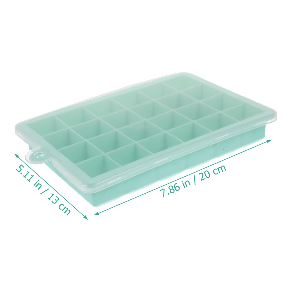 Silicone Ice Cube Tray 24-grids Ice Cube Making Tray with Lid Ice Cube Making Mold with Lid