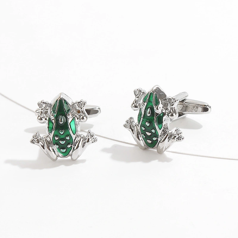 Fashion Polished Animal Frog Bullfrog Cufflinks