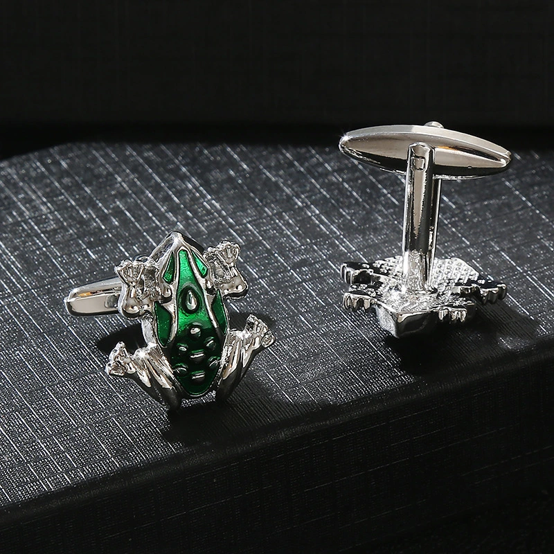 Fashion Polished Animal Frog Bullfrog Cufflinks