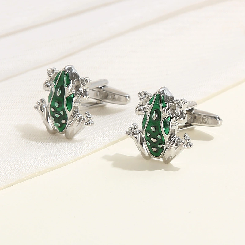 Fashion Polished Animal Frog Bullfrog Cufflinks