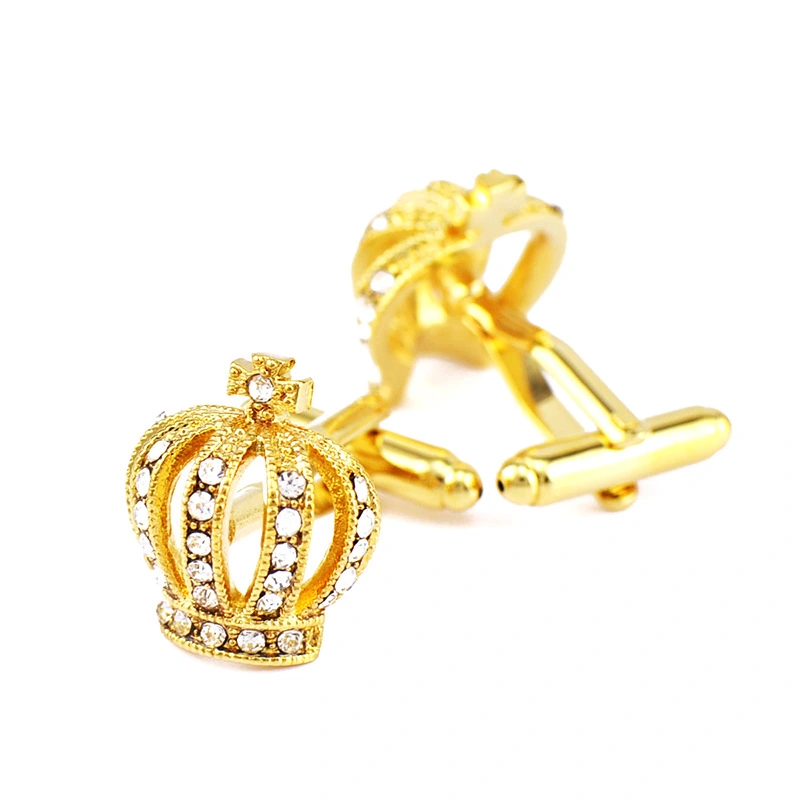 Semi-precious Stone Cufflinks Diamond Crown