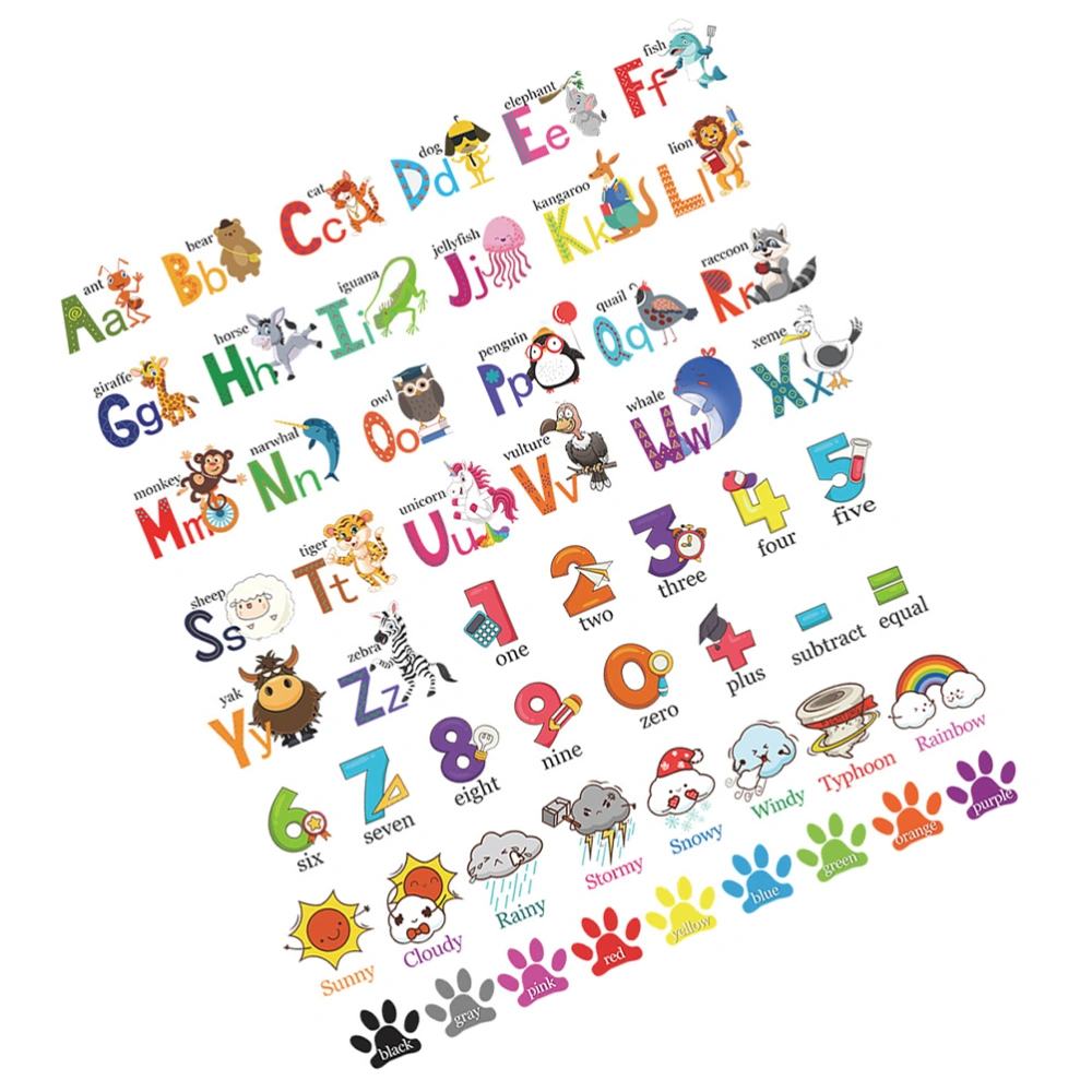 Learning Alphabet Number Wall Sticker Weather DIY Wall Sticker Removable Wall Decal