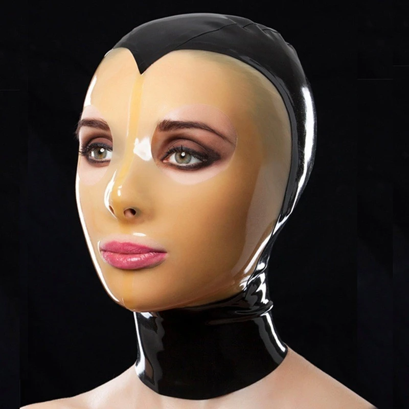 Cosplay Eye Mask Latex Hood