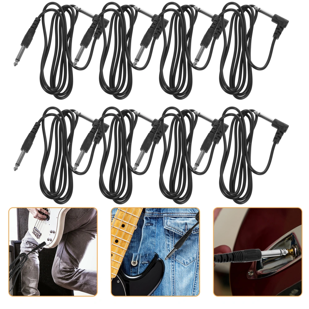 8pcs Guitar Cables Professional 6.35mm Guitar Cables Instrument Cables Guitar Cords