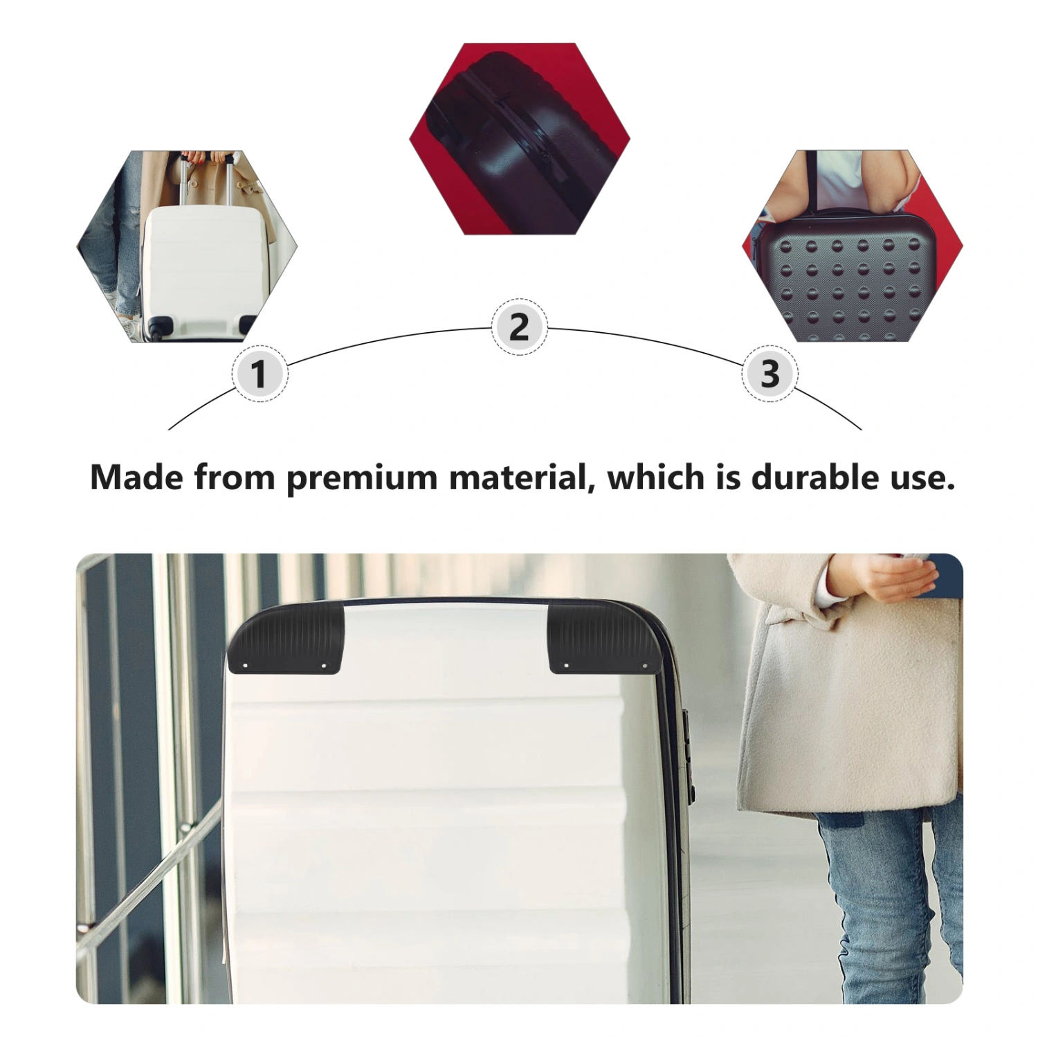4pcs Luggage Edge Protector Anti-collision Luggage Corner Guard Plastic Luggage Edge Cover