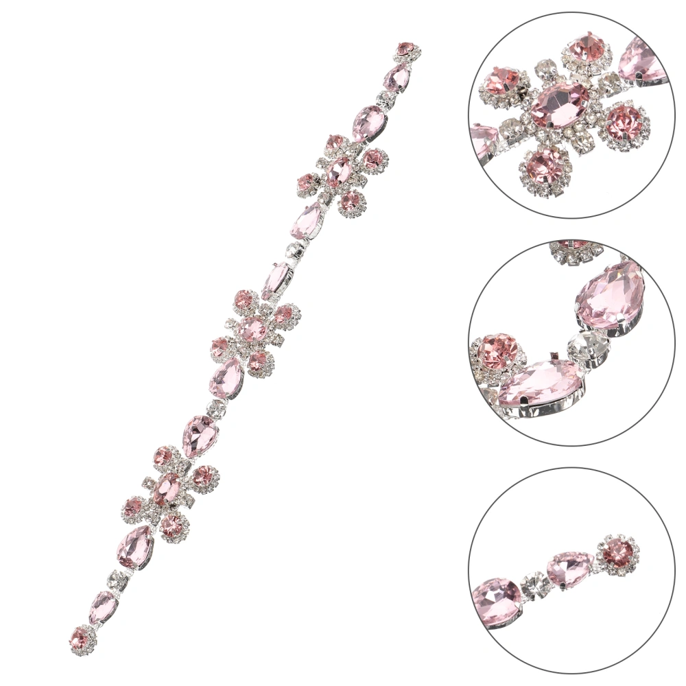 DIY Wedding Sash Belt Rhinestone Chain Dress Decorative Crystal Applique DIY Accessory