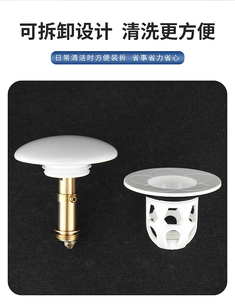 Bathroom Sink Drain Plug Anti-Clogging Sink Drain Stopper Washbasin Draining Plug