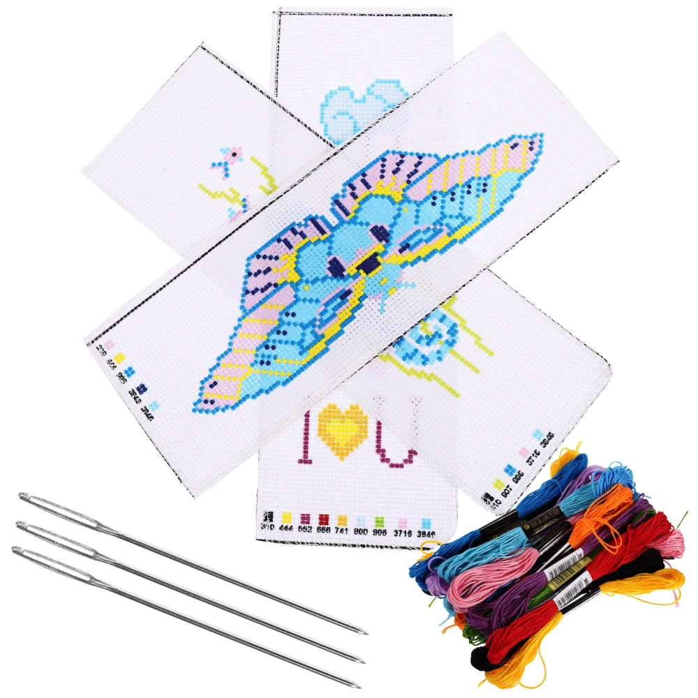 3 Sets of Embroidery Bookmarks Embroidery Sewing Bookmarks Cross-stitch Bookmarks Kits