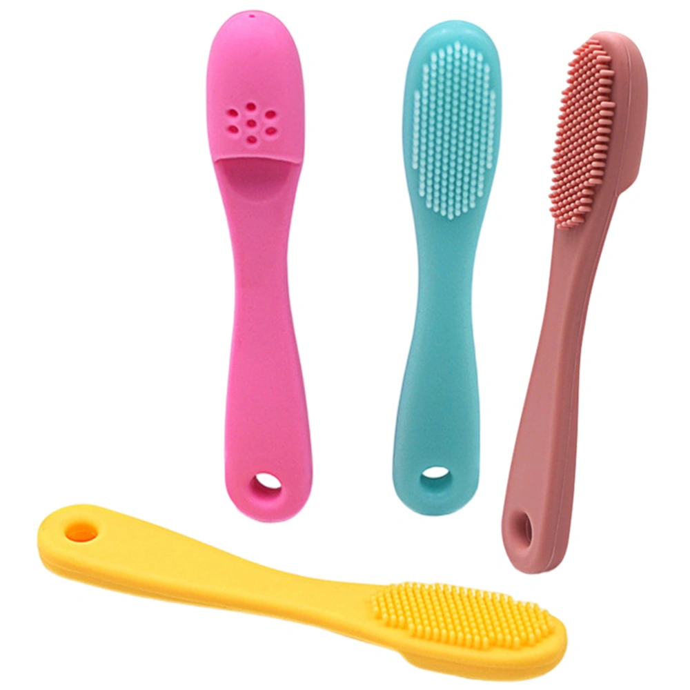 4Pcs Dog Finger Toothbrush Silicone Cat Toothbrush Pet Tooth Cleaning Brush