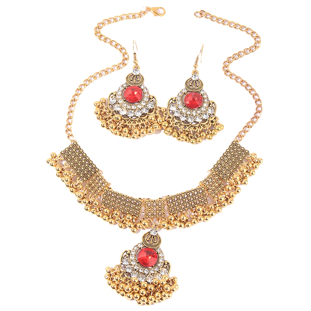 1 Set Women Jewelry Necklace Earrings Fashionable Hook Earrings Decoration Choker Necklace