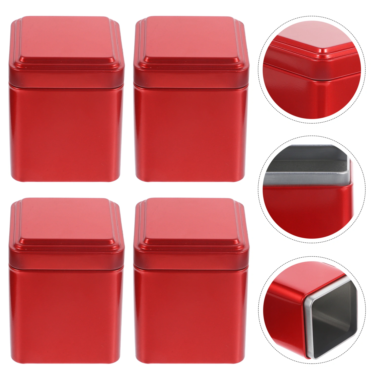 4pcs Unique Tea Canister Candy Jar Mini Tea Leaves Storage Jar for Home Office