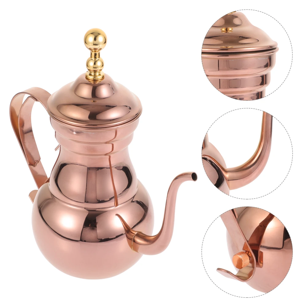 Household Coffee Tea Pot Stainless Steel Tea Pot Long Narrow Spout Tea Pot with Handle