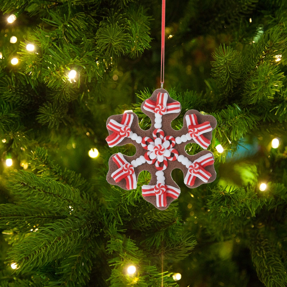 Christmas Tree Snowflake Hanging Decoration Small Resin Snowflake Hanging Ornament