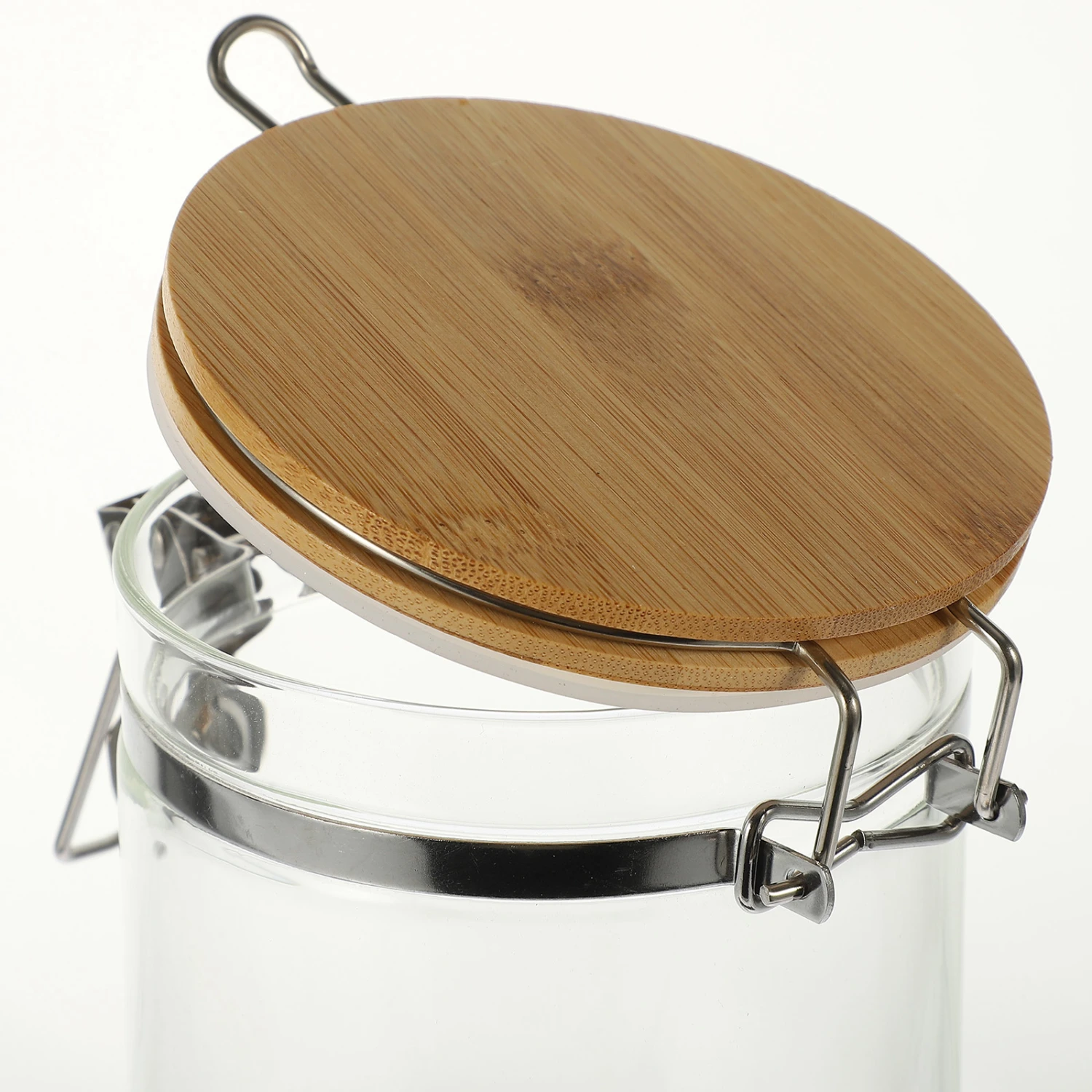 Kitchen Airtight Glass Canister Transparent Cereal Storage Container Airtight Food Storage Canister