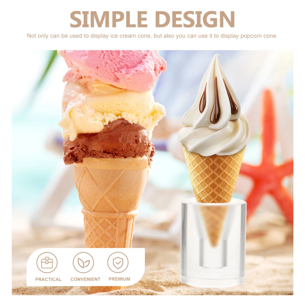 Clear Single Cone Holder Acrylic Single Cone Holder Ice Cream Cone Holder Cone Display Holder