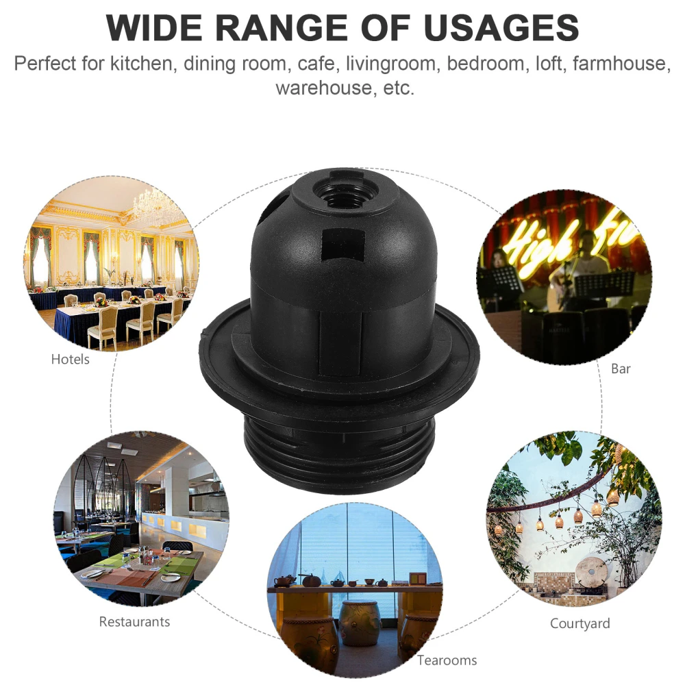 6Pcs Light Bulb Socket Holder E27 Lamp Holder Base Plastic Lamp Socket Holder Light Bulb Holder