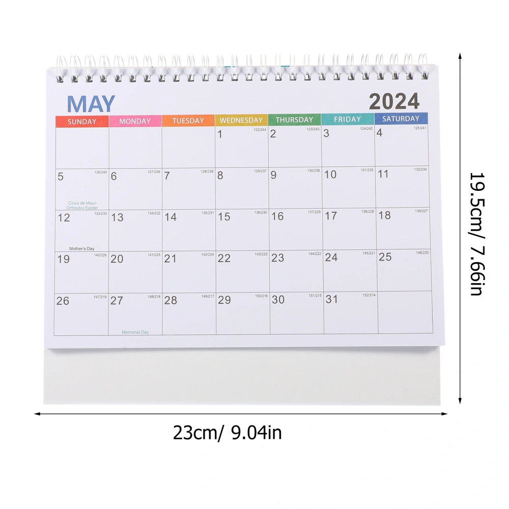 Desk Calendar 2024 Desk Calendar Ornament Stand Up Flip Calendar Decor Desktop Calendar