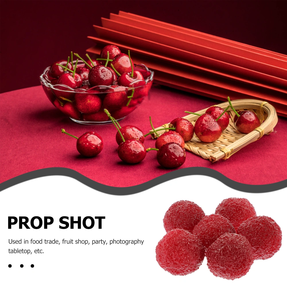 6pcs Artificial Waxberry Model Fruit Waxberry Photography Props Vivid Waxberry Decoration