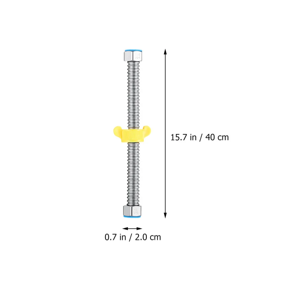 2pcs Corrugated Hose Flexible Stainless Steel Water Heater Hose Water Supply Line 1/2inch