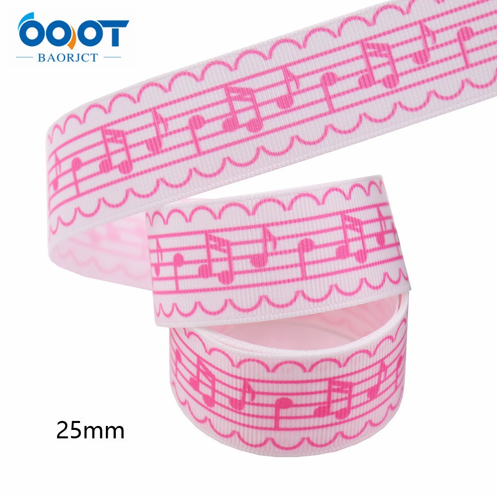 2 Rolls of Festival Package Ribbon Note Pattern Gift Ribbon Multi-function Craft Ribbon