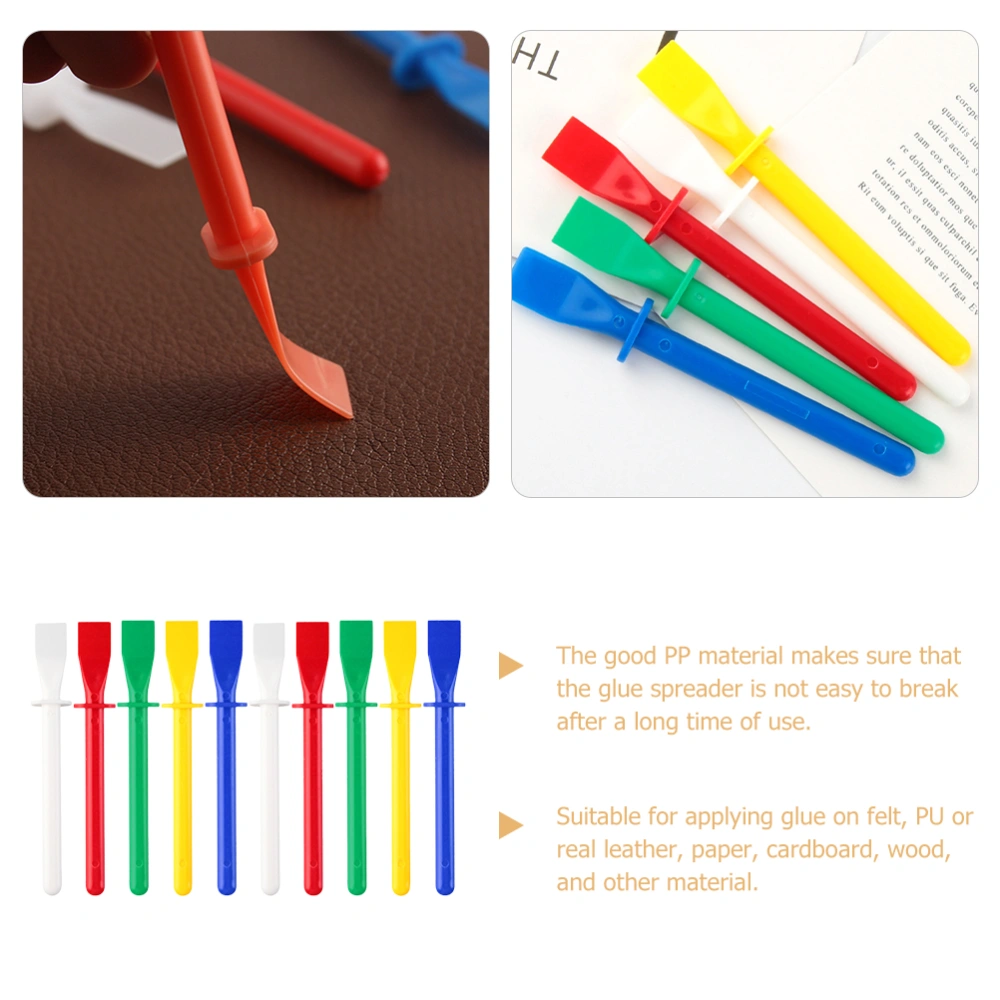 10pcs Glue Spreaders Colored Glue Smears Sticks Glue Spreaders Applicator DIY Art Leather Craft Tool Mixed Color