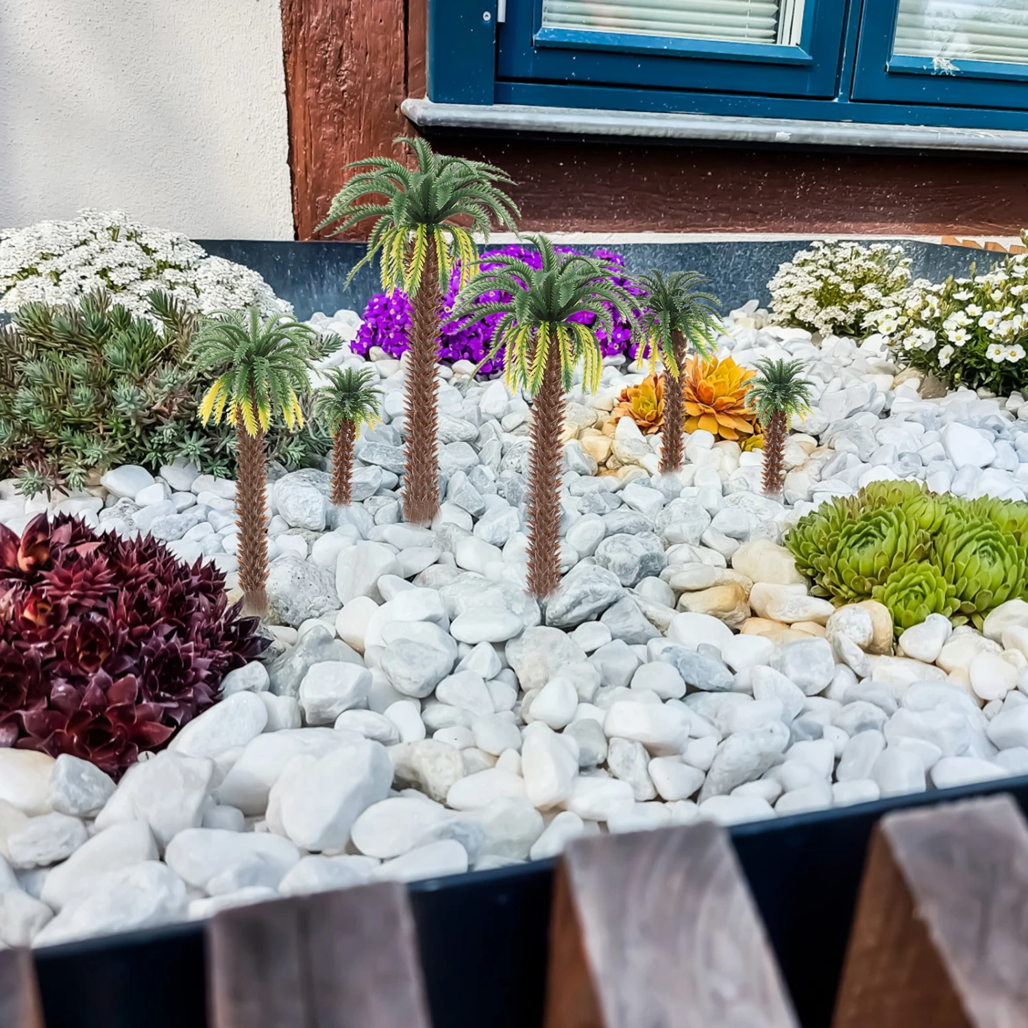 12pcs Miniature Street Trees Models Miniature Scenery Landscape Trees Artificial Trees
