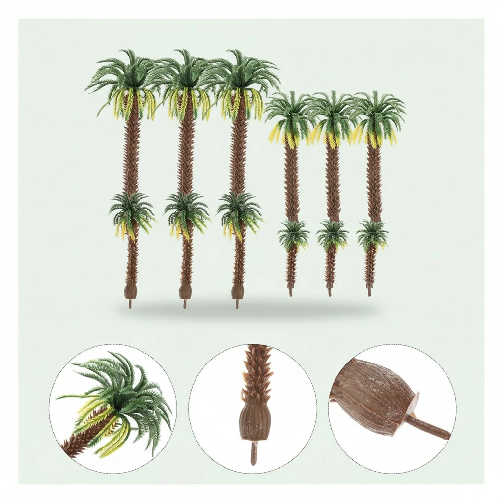 12pcs Miniature Street Trees Models Miniature Scenery Landscape Trees Artificial Trees