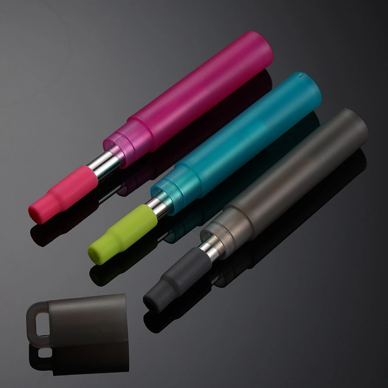 1 Set Reusable Metal Straw Collapsible Stainless Steel Drinking Straw Telescopic Straw with Case Cleaning Brush