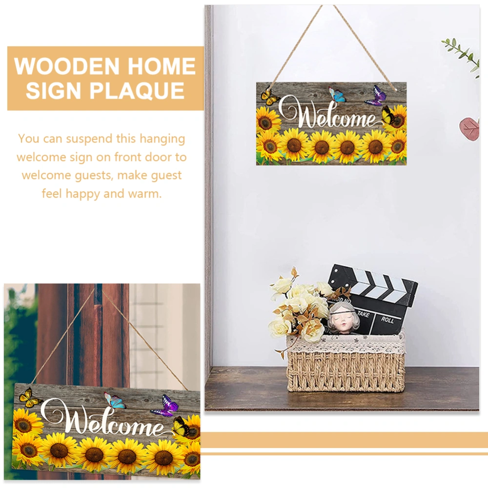 Sunflower Welcome Sign Hanging Sunflower Front Porch Decor Rustic Farmhouse Porch Decoration