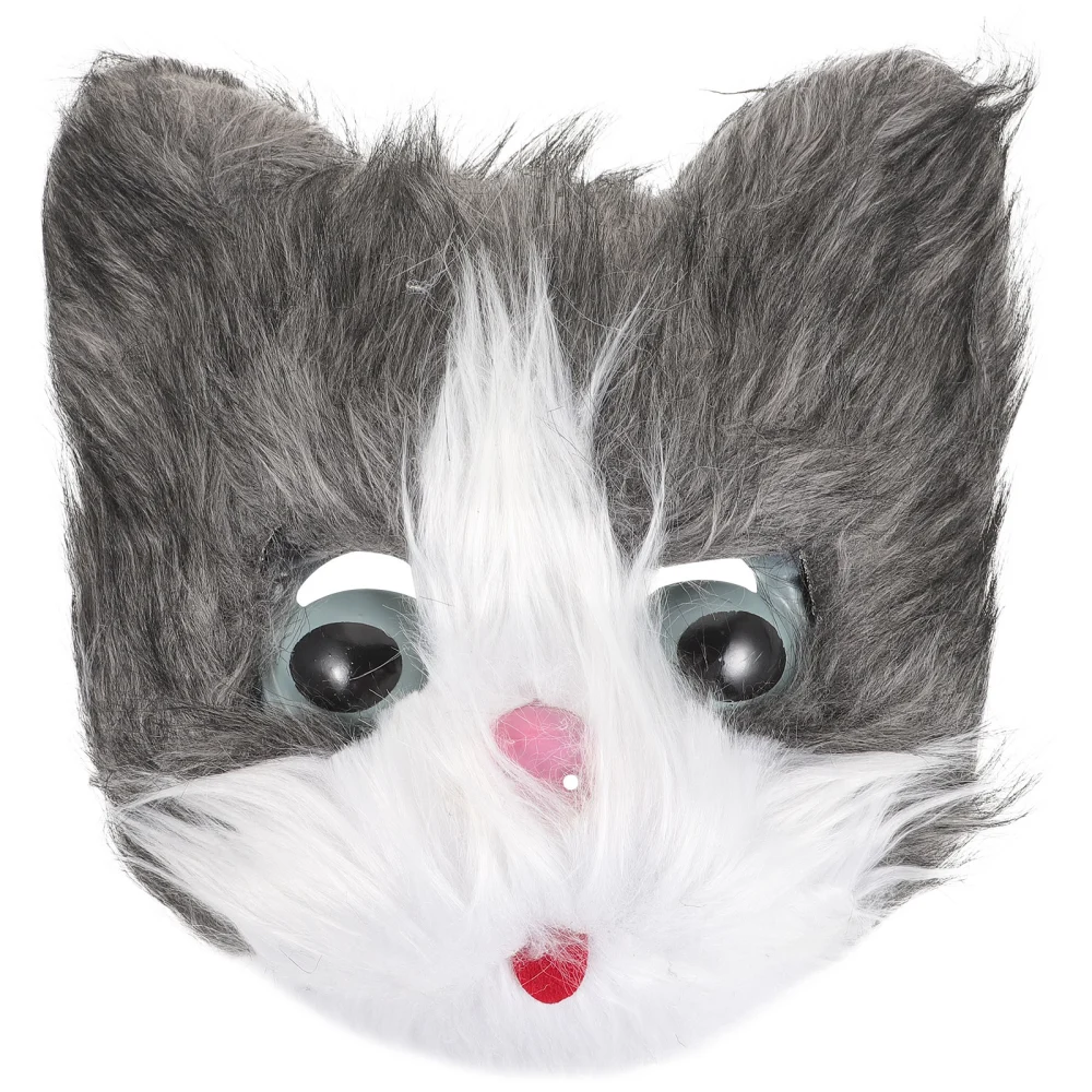 Cute Animal Mask Furry Cat Fluffy Mask Halloween Cat Head Mask Cosplay Mask Prop